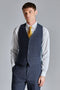 ARAW-Suits-Navy Textured Check Vest- Ted Baker Romania
